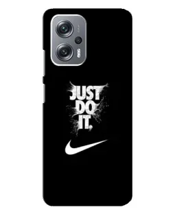Чехол для Xiaomi Redmi Note 12 Pro (5g) с картинкой «Текстовый принт Nike»
