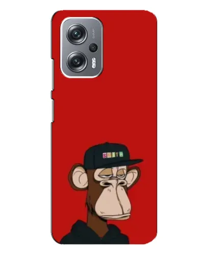 Чехол для Xiaomi Redmi Note 12 Pro (5g) с картинкой «Bored Ape — красный фон» Чехол для Xiaomi Redmi Note 12 Pro (5g) с картинкой «Bored Ape — красный фон»