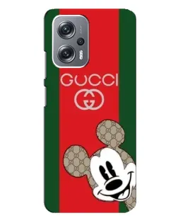 Чехол для Xiaomi Redmi Note 12 Pro (5g) с картинкой «Gucci — полосы и Микки»