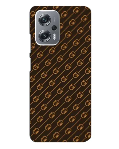 Чехол для Xiaomi Redmi Note 12 Pro (5g) с картинкой «Gucci — золотые диагонали»