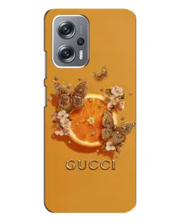 Чохол для Xiaomi Redmi Note 12 Pro (5g) з картинкою «Gucci — золоті метелики» Чохол для Xiaomi Redmi Note 12 Pro (5g) з картинкою «Gucci — золоті метелики»