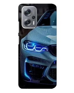 Чехол для Xiaomi Redmi Note 12 Pro (5g) с картинкой «Взгляд BMW с синими фарами»
