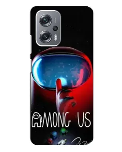 Чохол для Xiaomi Redmi Note 12 Pro (5g) з картинкою «Червоний імпостер — макро»
