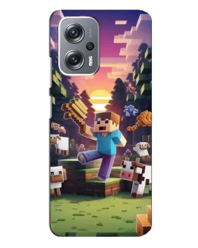 Чехол для Xiaomi Redmi Note 12 Pro (5g) с картинкой «Стив на ферме» Чехол для Xiaomi Redmi Note 12 Pro (5g) с картинкой «Стив на ферме»