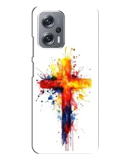 Чехол для Xiaomi Redmi Note 12 Pro (5g) с картинкой «Акварельный крест»