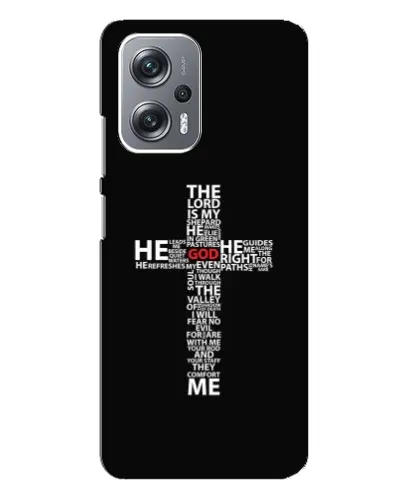 Чехол для Xiaomi Redmi Note 12 Pro (5g) с картинкой «Текстовый крест» Чехол для Xiaomi Redmi Note 12 Pro (5g) с картинкой «Текстовый крест»