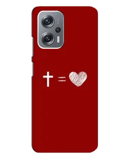 Чехол для Xiaomi Redmi Note 12 Pro (5g) с картинкой «Уравнение любви»