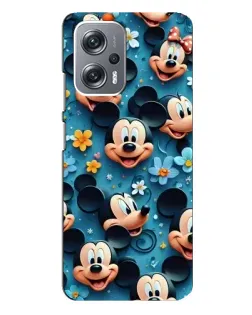 Чехол для Xiaomi Redmi Note 12 Pro (5g) с картинкой «Паттерн Микки и Минни»