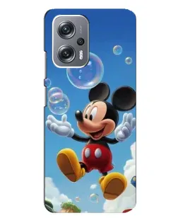 Чехол для Xiaomi Redmi Note 12 Pro (5g) с картинкой «Mickey и мыльные пузыри»