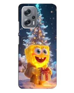 Чехол для Xiaomi Redmi Note 12 Pro (5g) с картинкой «Рождественский Спанч Боб»