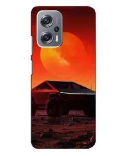 Чехол для Xiaomi Redmi Note 12 Pro (5g) с картинкой «Cybertruck на Марсе»