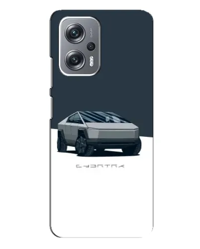 Чехол для Xiaomi Redmi Note 12 Pro (5g) с картинкой «Серебристый Cybertruck Tesla»