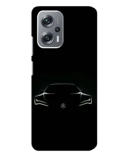 Чехол для Xiaomi Redmi Note 12 Pro (5g) с картинкой «Mercedes — силуэт авто»
