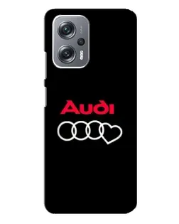 Чехол для Xiaomi Redmi Note 12 Pro (5g) с картинкой «Логотип Audi Heart»