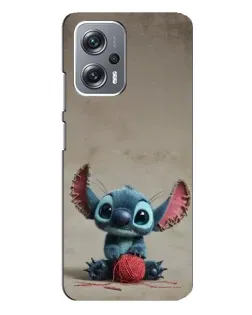 Чехол для Xiaomi Redmi Note 12 Pro (5g) с картинкой «Стич на коричневом фоне»