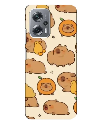 Чехол для Xiaomi Redmi Note 12 Pro (5g) с картинкой «Капибары с апельсинами»