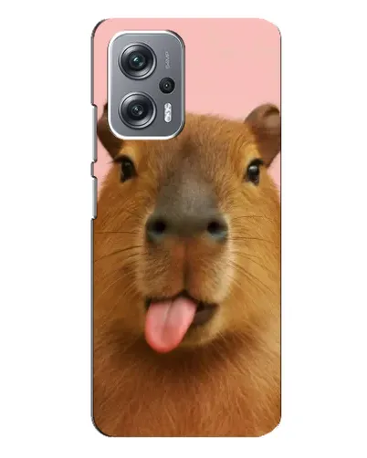 Чехол для Xiaomi Redmi Note 12 Pro (5g) с картинкой «Капибара с языком»
