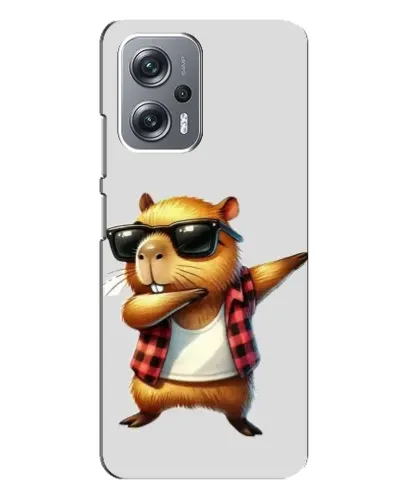 Чехол для Xiaomi Redmi Note 12 Pro (5g) с картинкой «Капибара рэпер даб»