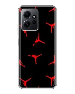 Чехол для Xiaomi Redmi Note 12 с картинкой «Jordan Red Pattern»