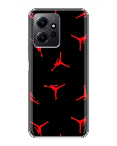 Чехол для Xiaomi Redmi Note 12 с картинкой «Jordan Red Pattern»