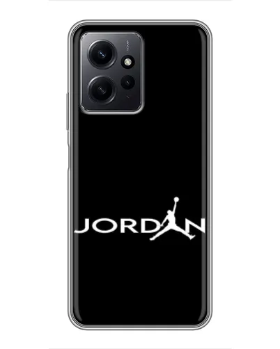 Чехол для Xiaomi Redmi Note 12 с картинкой «Jordan White Logo»