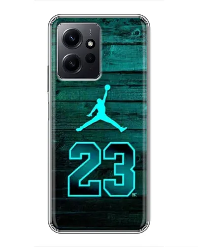 Чехол для Xiaomi Redmi Note 12 с картинкой «Jordan Cyan 23»