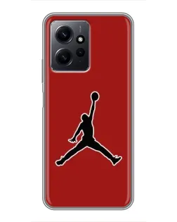 Чехол для Xiaomi Redmi Note 12 с картинкой «Jordan Red Back»
