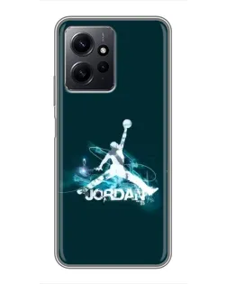 Чехол для Xiaomi Redmi Note 12 с картинкой «Jordan Blue Fire»
