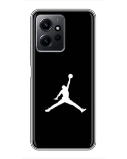 Чехол для Xiaomi Redmi Note 12 с картинкой «Jordan Silhouette»