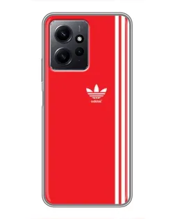 Чохол для Xiaomi Redmi Note 12 з картинкою «Червоний мінімалізм Adidas»