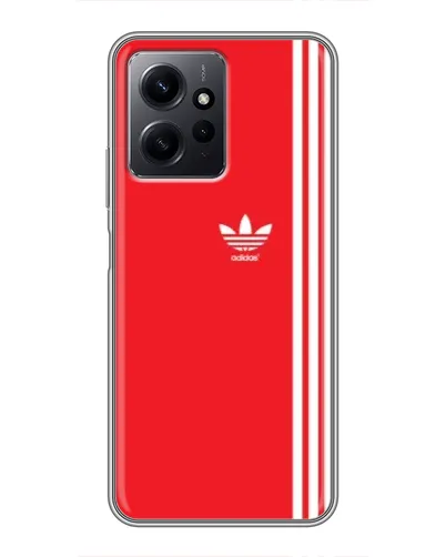 Чохол для Xiaomi Redmi Note 12 з картинкою «Червоний мінімалізм Adidas»