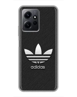 Чохол для Xiaomi Redmi Note 12 з картинкою «Adidas Карбонова текстура»