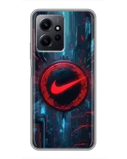 Чохол для Xiaomi Redmi Note 12 з картинкою «Техногенний стиль Nike»