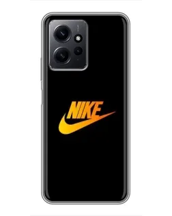 Чохол для Xiaomi Redmi Note 12 з картинкою «Золотий логотип Nike»