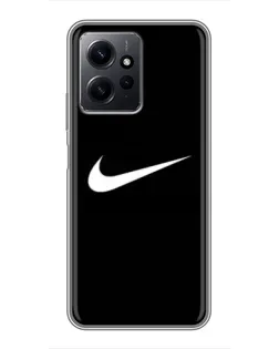 Чехол для Xiaomi Redmi Note 12 с картинкой «Минималистический Найк»