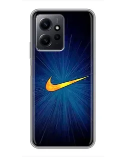 Чехол для Xiaomi Redmi Note 12 с картинкой «Синий пульс Nike»