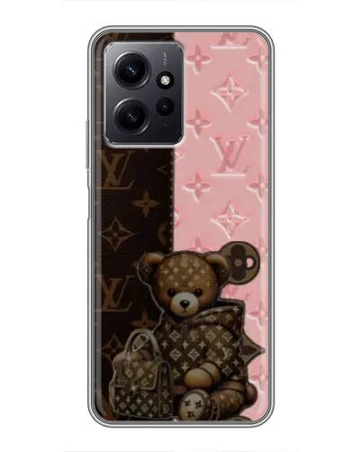 Чохол для Xiaomi Redmi Note 12 з картинкою «Ведмедик у стилі LV»