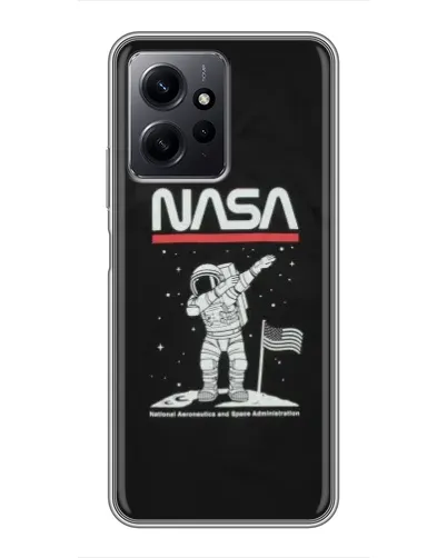 Чохол для Xiaomi Redmi Note 12 з картинкою «NASA — крокуємо по Місяцю» Чохол для Xiaomi Redmi Note 12 з картинкою «NASA — крокуємо по Місяцю»