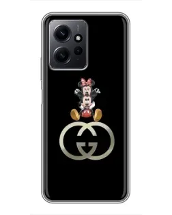 Чехол для Xiaomi Redmi Note 12 с картинкой «Минни Маус на лого»