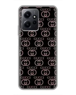 Чехол для Xiaomi Redmi Note 12 с картинкой «Классическая монограмма Gucci»