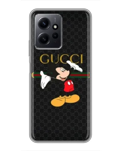 Чехол для Xiaomi Redmi Note 12 с картинкой «Микки Маус Gucci»