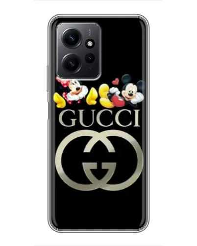 Чехол для Xiaomi Redmi Note 12 с картинкой «Gucci — герои Disney»