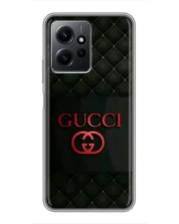 Чехол для Xiaomi Redmi Note 12 с картинкой «Gucci — стеганый черный»