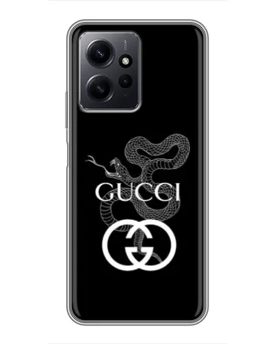 Чехол для Xiaomi Redmi Note 12 с картинкой «Gucci — серебряная змея»