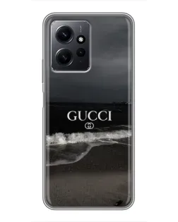 Чехол для Xiaomi Redmi Note 12 с картинкой «Gucci — морской прибой»