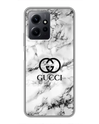 Чехол для Xiaomi Redmi Note 12 с картинкой «Gucci — мраморный шик»