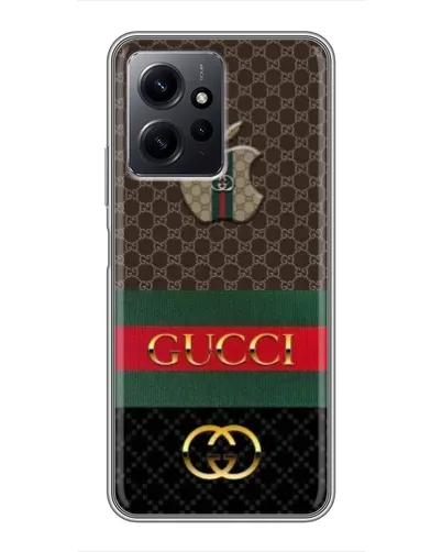 Чехол для Xiaomi Redmi Note 12 с картинкой «Gucci — брендированный десерт»