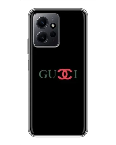 Чехол для Xiaomi Redmi Note 12 с картинкой «Gucci — красный градиент»