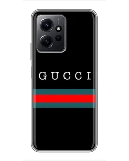 Чехол для Xiaomi Redmi Note 12 с картинкой «Gucci — красный пояс»