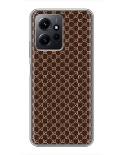 Чохол для Xiaomi Redmi Note 12 з картинкою «Gucci — шоколадна сітка» Чохол для Xiaomi Redmi Note 12 з картинкою «Gucci — шоколадна сітка»